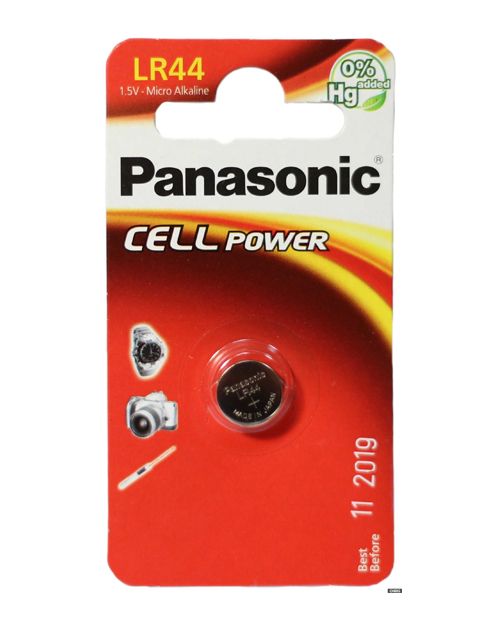 Батарейка дисковая литиевая PANASONIC LR-44/1B