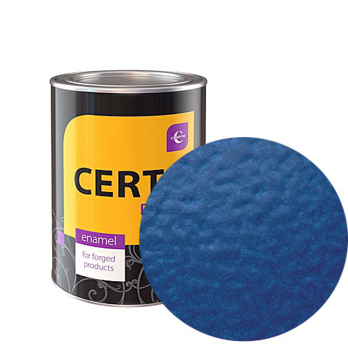 Эмаль алкидная CERTA Plast с молотковым эффектом, синий, 0,8 кг., цена - купить в интернет-магазине