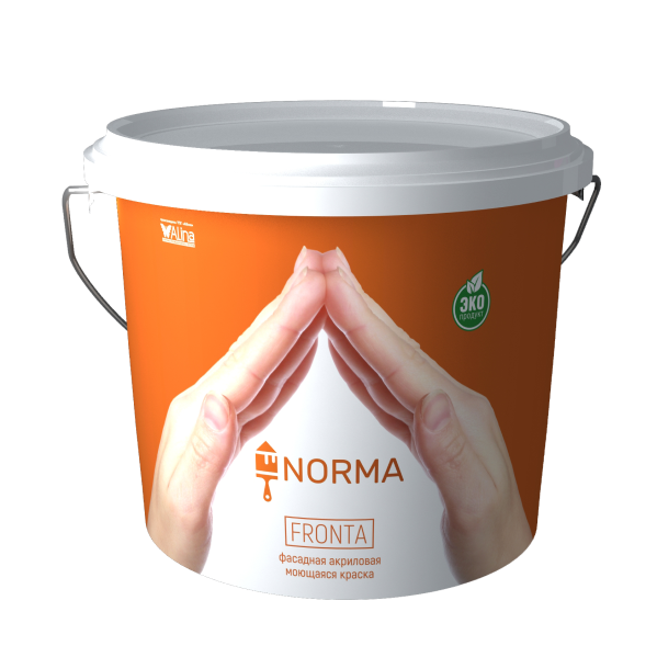 Фасадная акриловая моющаяся краска NORMA FRONTA, 3 кг, цена - купить в интернет-магазине