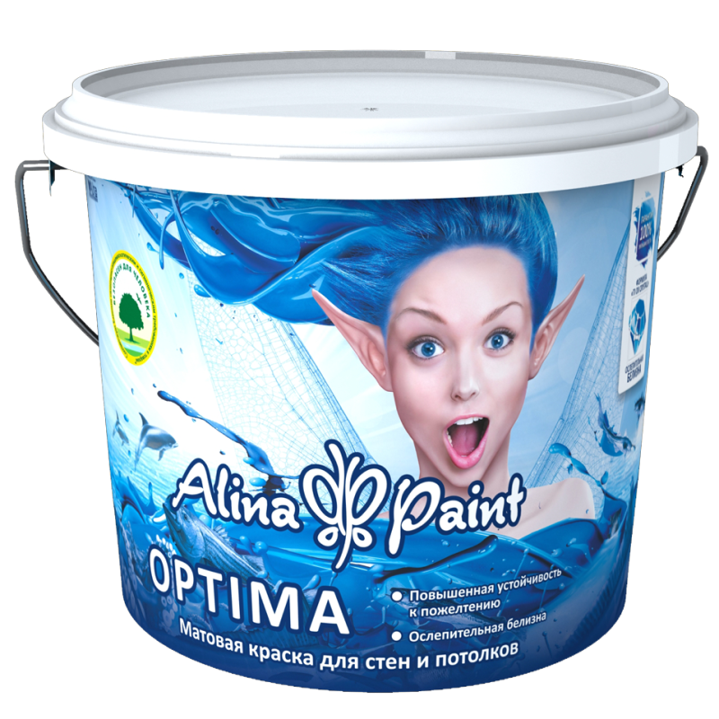 Краска акриловая ALINA PAINT Optima, 25 кг, цена - купить в интернет-магазине